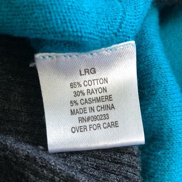 PAC Sun Chunky Stripe V-neck Knit Pullover Sweater - Picture 12 of 13